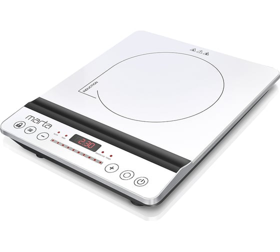 Изображение товара Электрическая индукционная безимпульсная плитка MARTA MT-HP4222B белый жемчуг 40833