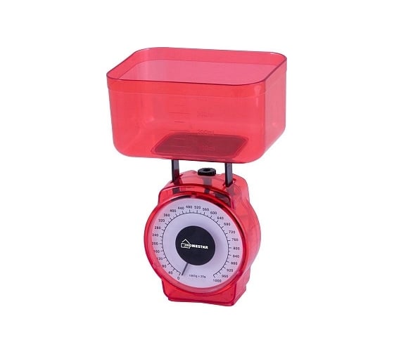 Изображение товара Кухонные механические весы HomeStar HS-3004М 1 кг цвет красный 002795