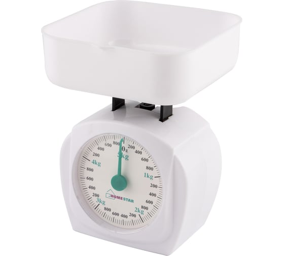 Изображение товара Кухонные механические весы Homestar HS-3005М, 5 кг, цвет белый 00 2801