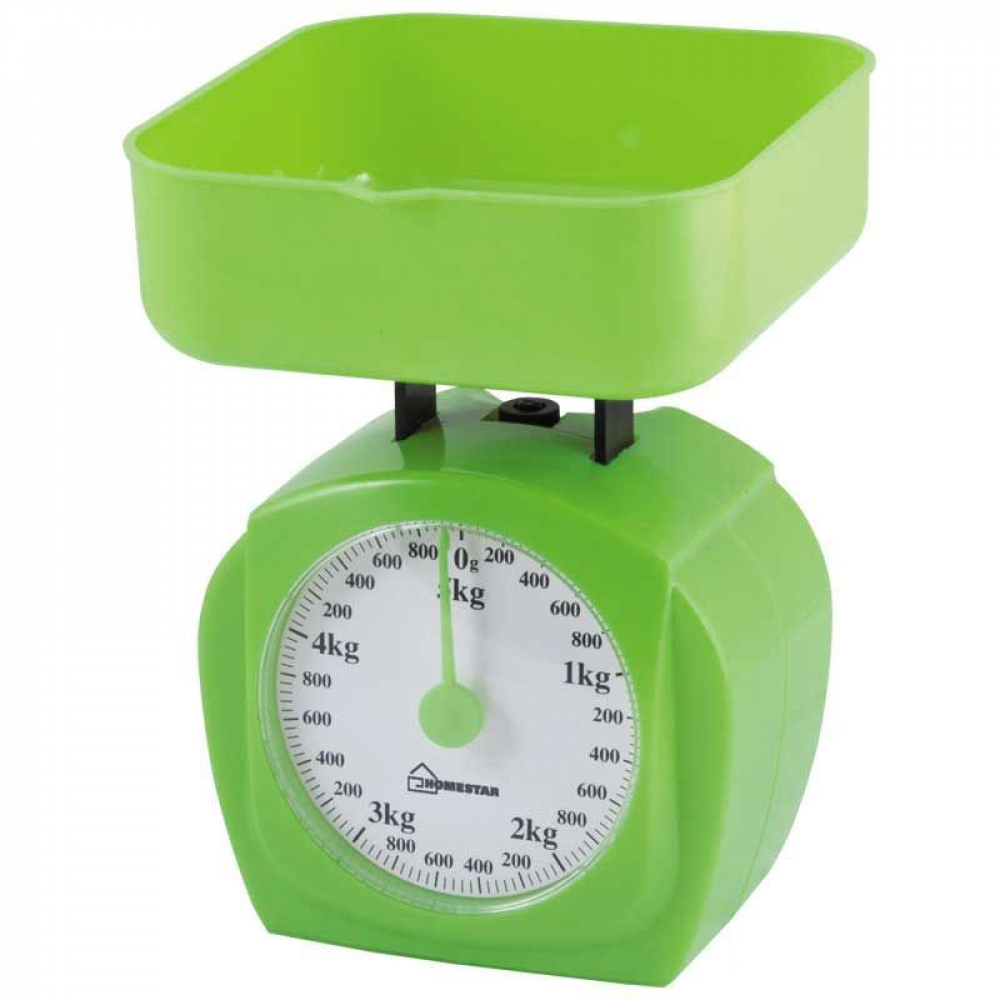 фото Кухонные механические весы homestar hs-3005м, 5 кг, цвет зеленый 004905
