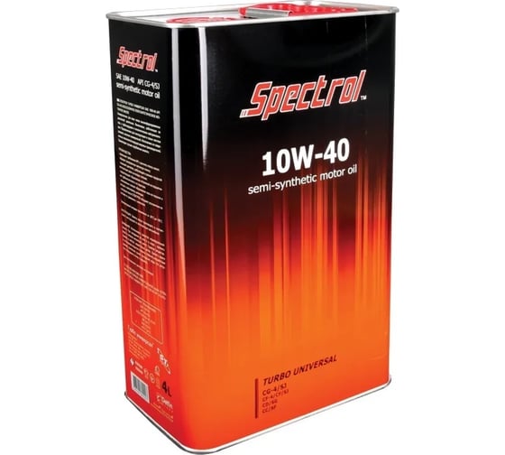 Изображение товара Дизельное масло Spectrol Турбо Универсал 10W40 CG-4/SJ п/с 4 л 9211