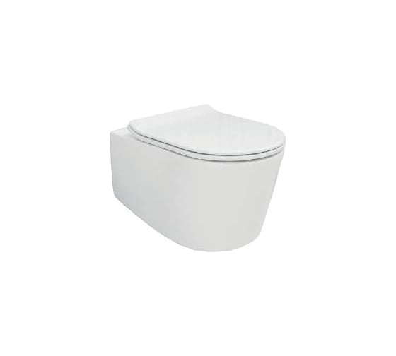 Изображение товара Подвесной унитаз Creo Ceramique RENNES 550x365x370, безободковый, микролифт RE1100R+RE1001T 00034081