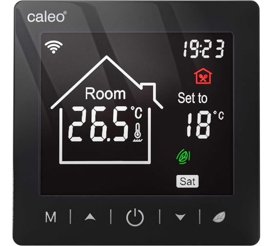 Изображение товара Терморегулятор Caleo C947 встраиваемый, цифровой, программируемый, WI-FI, черный 0К-00001385