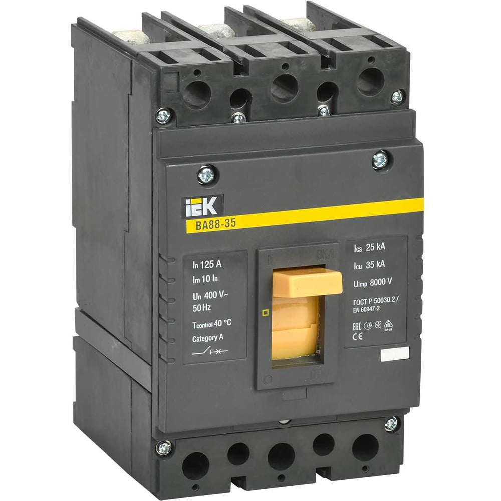 Изображение товара Автоматический выключатель IEK ВА88-35 3Р 125А 35кА SVA30-3-0125