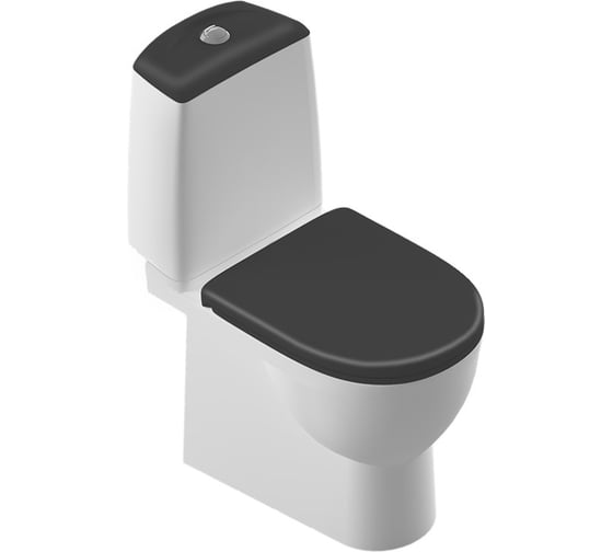 Изображение товара Унитаз-компакт Sanita Luxe Best с сиденьем микролифт, быстросъемное 00017407 WC.CC/Best/2-DM/BLK.G/S1