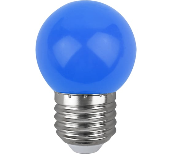 Изображение товара Светодиодная лампа ЭРА для Белт-лайт ERABL45-E27, LED, Р45-1W-E27, диод, шар, синий, 4SMD, 1W, E27, 10/100/6000 Б0049573