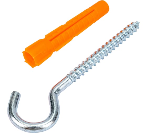 Изображение товара Шуруп-полукольцо Стройметиз 8,0х80 с унив.дюбелем 12х71, уп.2 шт. европодвес 2930331