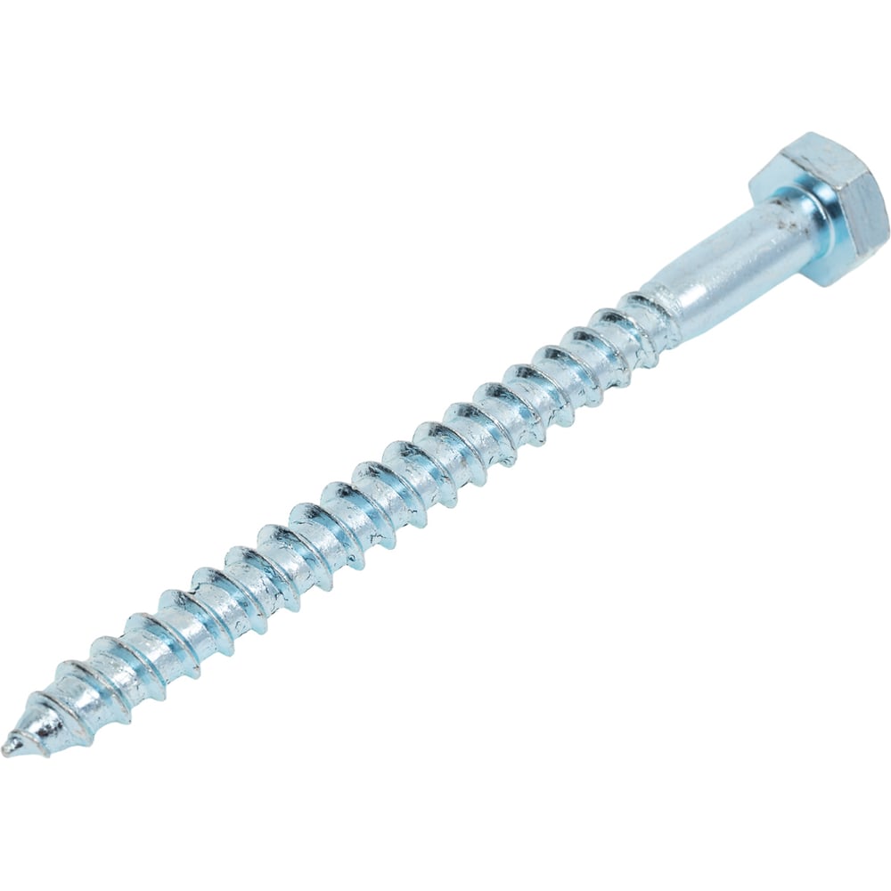 Изображение товара Сантехнический шуруп Стройметиз 10х120 DIN 571 цинк 10 шт. комплект