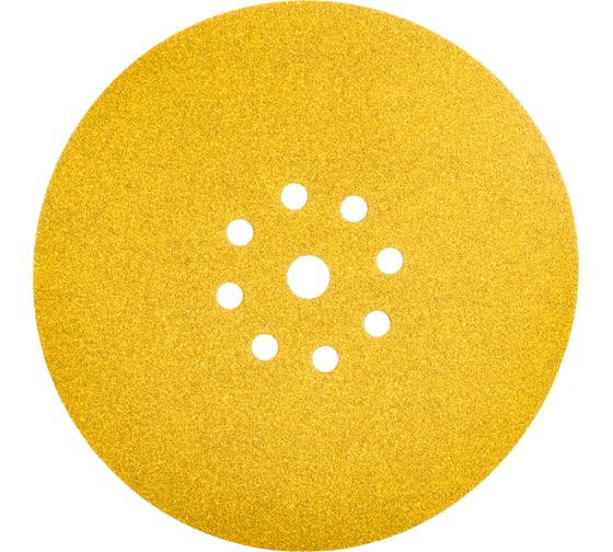 Изображение товара Шлифовальный круг на липучке ABRAFORM Giraffe GOLD 225 мм, 9 отв., Р100, 5 шт AF5-GG-100