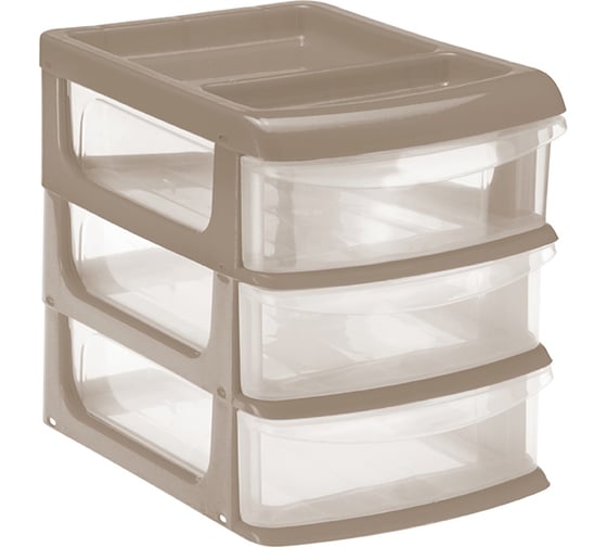 Изображение товара Универсальный бокс IDEA средний 3 секции капучино М 2765 капучино