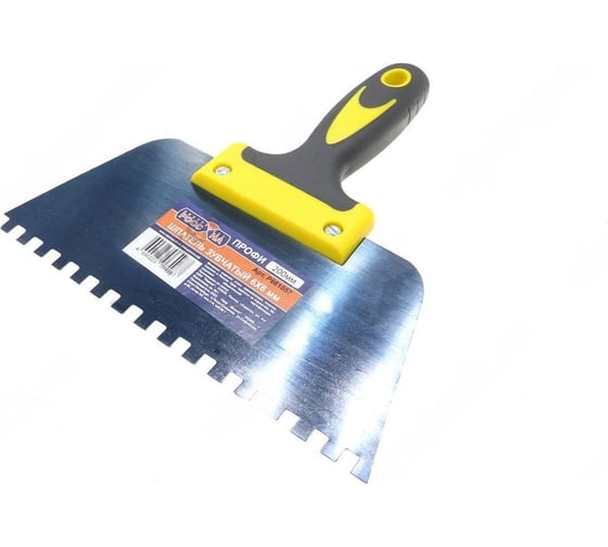 Изображение товара Шпатель зубчатый РОССНА Профи 6x6 мм, 200 мм Р861057