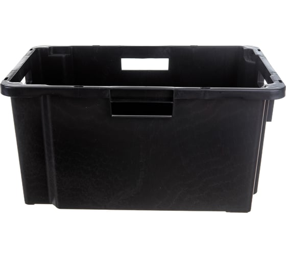 Изображение товара Ящик Тара.ру п/э мясной 600х400х300 сплошной черный 19564