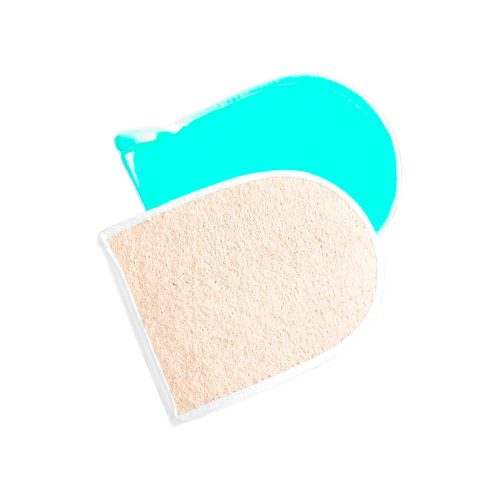 Мочалка-варежка YORK рукавица силиконовая для горячего доляна профи 22×19 см голубой