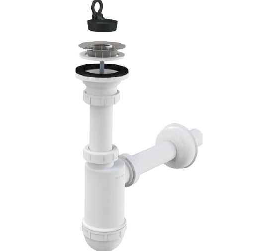 Изображение товара Сифон для умывальника Alcadrain A411 диам. 32 с нержавеющей peшeткой диам. 63 Alca 00036625