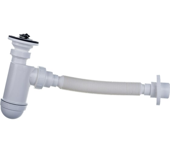 Изображение товара Сифон для умывальника Alcadrain A41 Flexi диам.40 с нержавеющей peшeткой, гибкое соединение 00022252