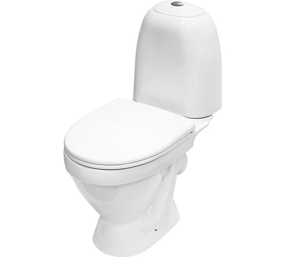 Изображение товара Унитаз-компакт Sanita Виктория эконом белый, сидение Уклад полипропилен без микролифта 00011364 WC.CC/Victoria/1-P/WHT.G/S1