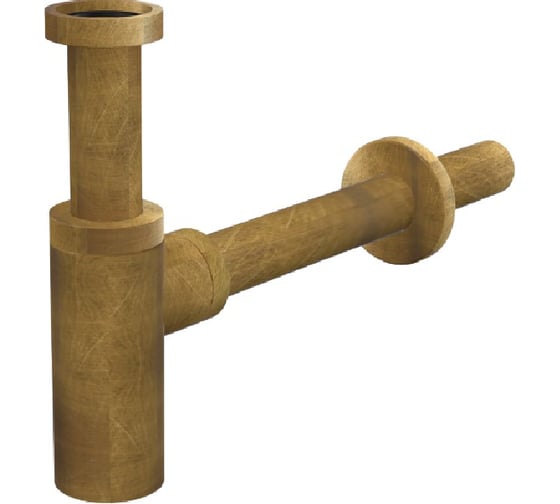 Изображение товара Сифон для умывальника Alcadrain A400-ANTIC диам.32 DESIGN ANTIC, круглый Бронза 00023922