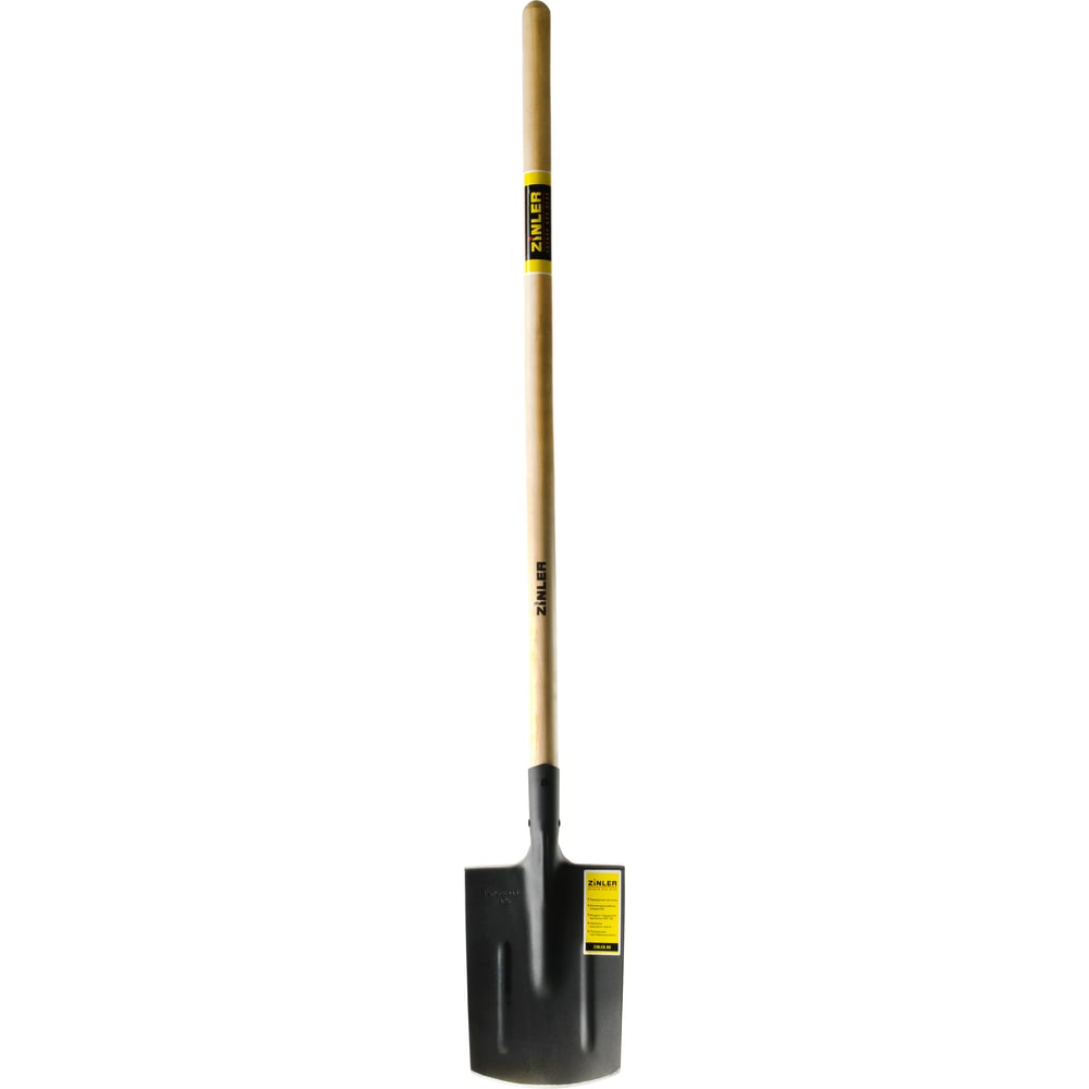 Штыковая прямоугольная лопата ZINLER лопата штыковая прямоугольная l 105 см телескопическая металлический черенок с ручкой
