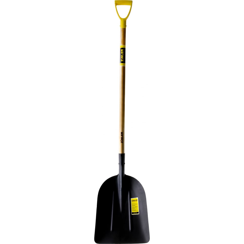 Совковая снегоуборочная лопата ZINLER лопата совковая прямоугольная тулейка 40 мм рёбра жесткости без черенка