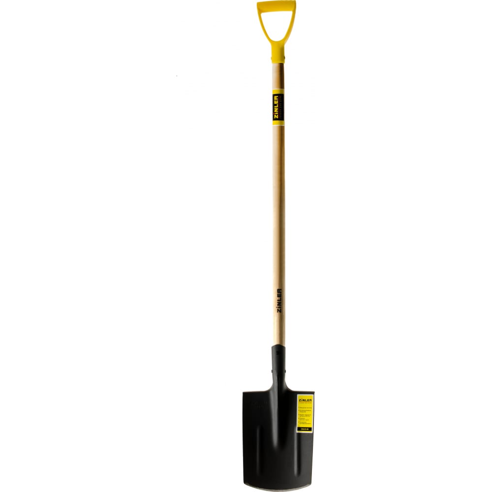 Штыковая прямоугольная лопата ZINLER лопата штыковая прямоугольная l 124 см металлический черенок в резиновой оплётке с ручкой finland