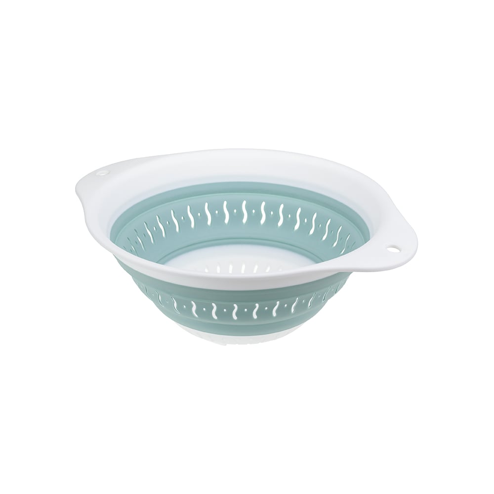 Изображение товара Складной дуршлаг IDEA М 1128 морская волна - прочный кухонный аксессуар