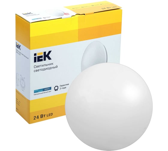 Изображение товара Светодиодный светильник IEK LED ДПБ, 1003, 24вт, IP20, 4000K, круг, белый LDPB0-1003-24-4000-K01