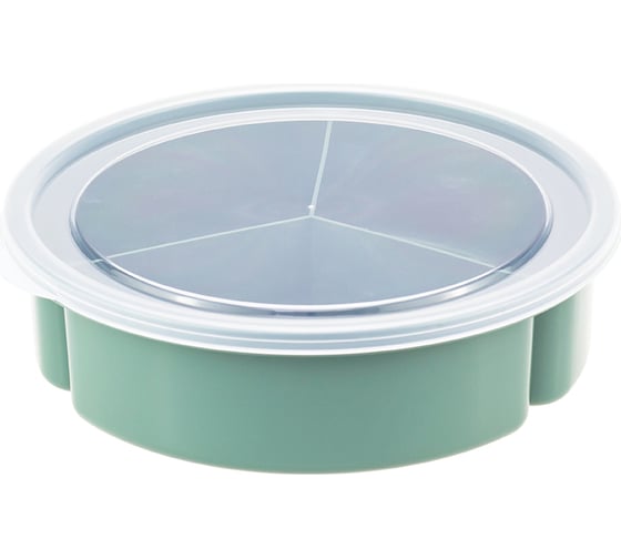 Изображение товара Менажница IDEA с крышкой 3 секций 3х300 мл фисташковый М 1124 Фисташковый