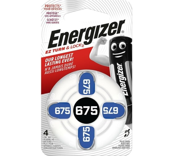 Изображение товара Батарейка Energizer Zinc Air 675 4 шт/бл 7638900349252
