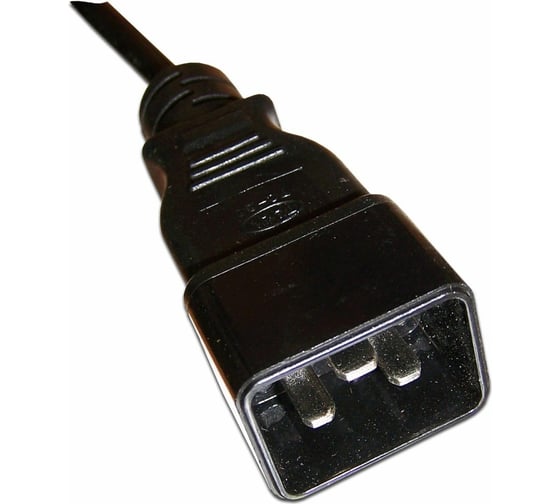 Изображение товара Шнур питания LANMASTER С13-C20, 3х0.75, 220В, 10А, черный, 3 метра LAN-PP13/20-3.0-BK