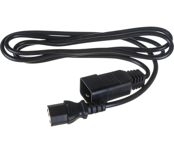 Изображение товара Шнур питания LANMASTER С13-C20, 3х0.75, 220В, 10А, черный, 2 метра LAN-PP13/20-2.0-BK