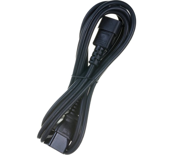 Изображение товара Шнур питания с блокировкой LANMASTER C13-C14, 3х0.75, 220В, 10А, черный, 3 метра LAN-PP13L/14-3.0-BK