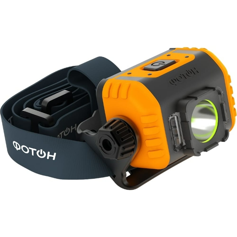 Налобный аккумуляторный светодиодный фонарь ФОТОН ночник светодиодный фотон мимимишки кеша tgs18 с выключателем оранжевый