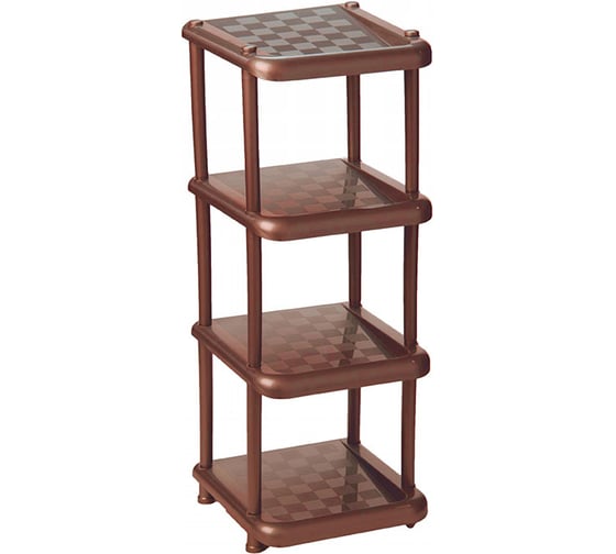 Изображение товара Полка в прихожую IDEA Универсал малая 4 секции коричневый М 2709 Коричневый