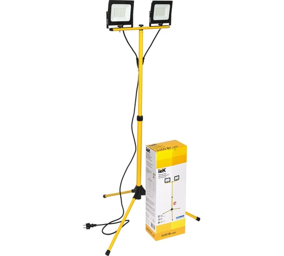 Изображение товара Прожектор IEK, LED СДО 06-2x50Ш штатив 6500К IP65 черный LPDO606-2X050-65-K02