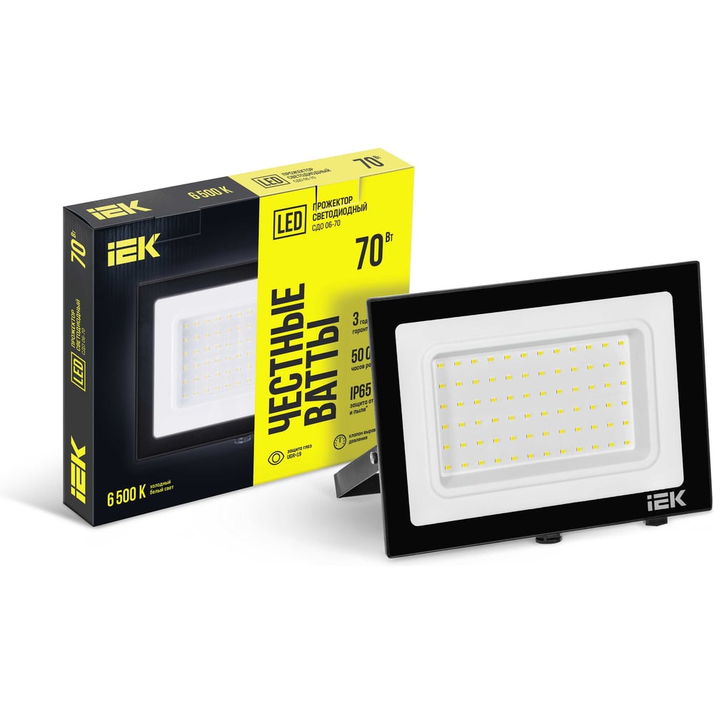 Изображение товара Светодиодный прожектор IEK LPDO601-70-65-K02 6500K IP65 черный для наружного освещения