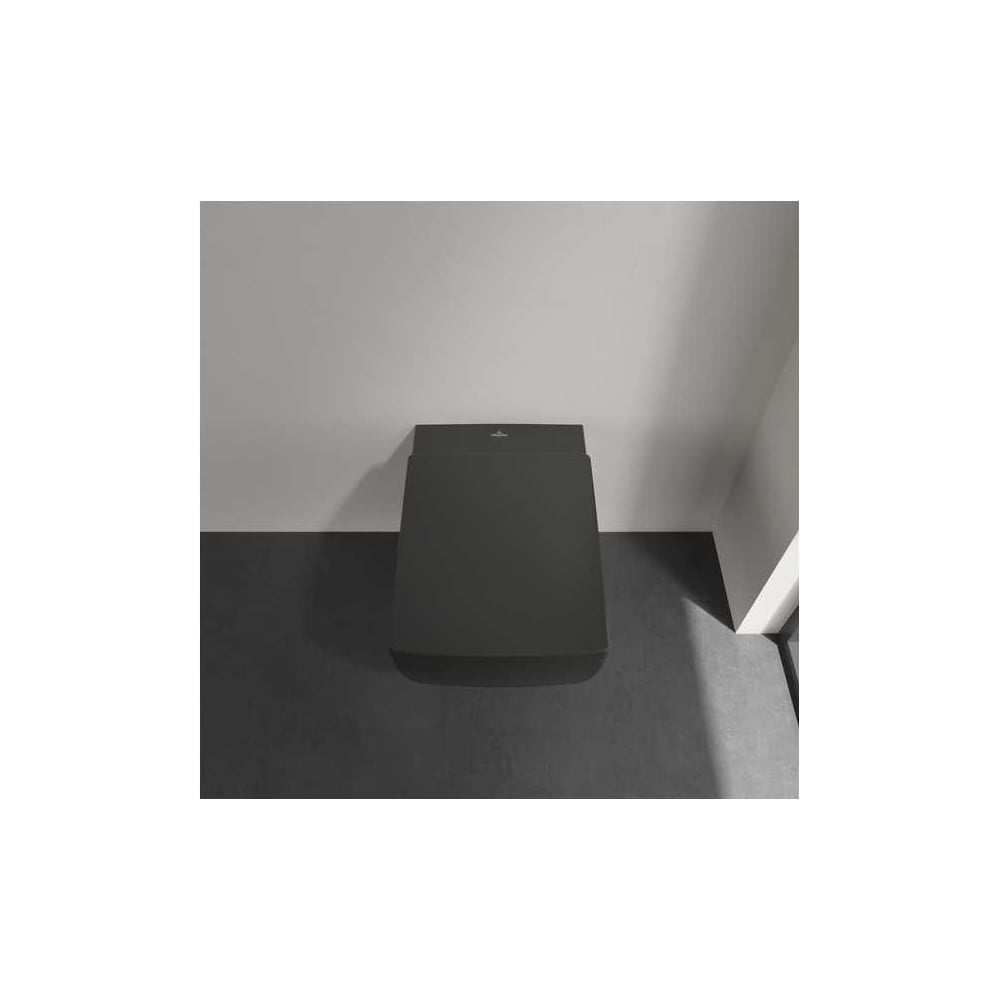 Изображение товара Подвесной унитаз Villeroy & Boch 4633 R0 R7 Memento 2.0 Pure Black, CeramicPlus (без сиденья) Villeroy&Boch (335925) 00335925