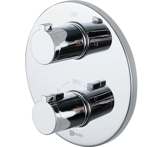 Изображение товара Смеситель термостатический для ванны и душа встраиваемый Lemark Йети с 2-функц. дивертором, без аксессуар LM7827C