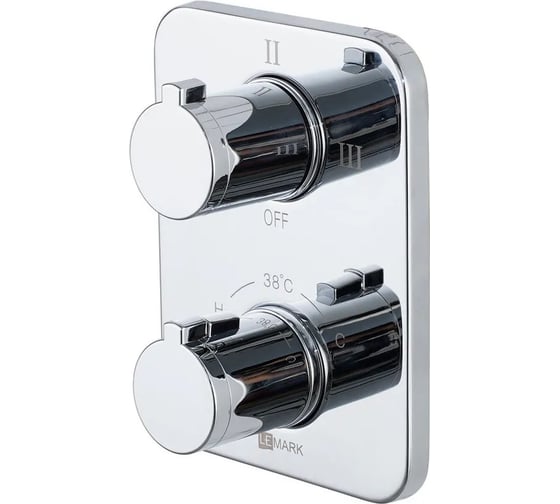 Изображение товара Смеситель термостатический для ванны и душа встраиваемый Lemark Йети с 3-функц. дивертором, без аксессуар LM7848C