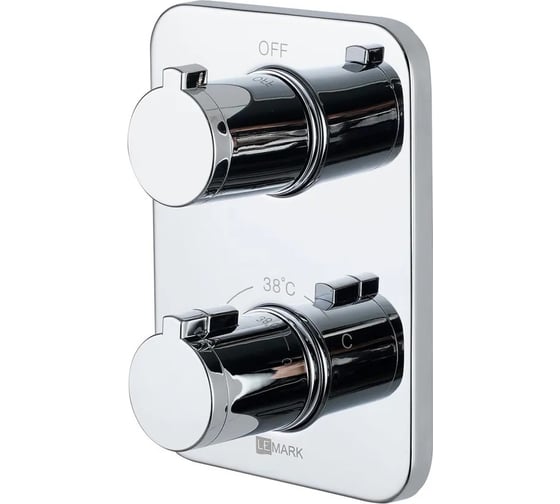 Изображение товара Смеситель термостатический для душа встраиваемый Lemark Йети, без аксессуаров, хром LM7843C