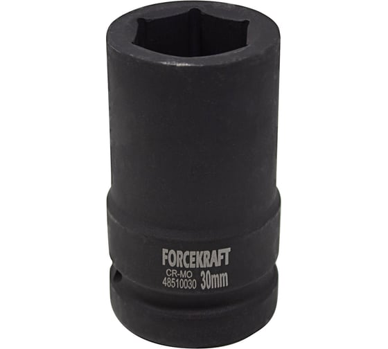 Изображение товара Головка ударная глубокая 1, 30 мм (6 гр) Forcekraft FK-48510030(50849)