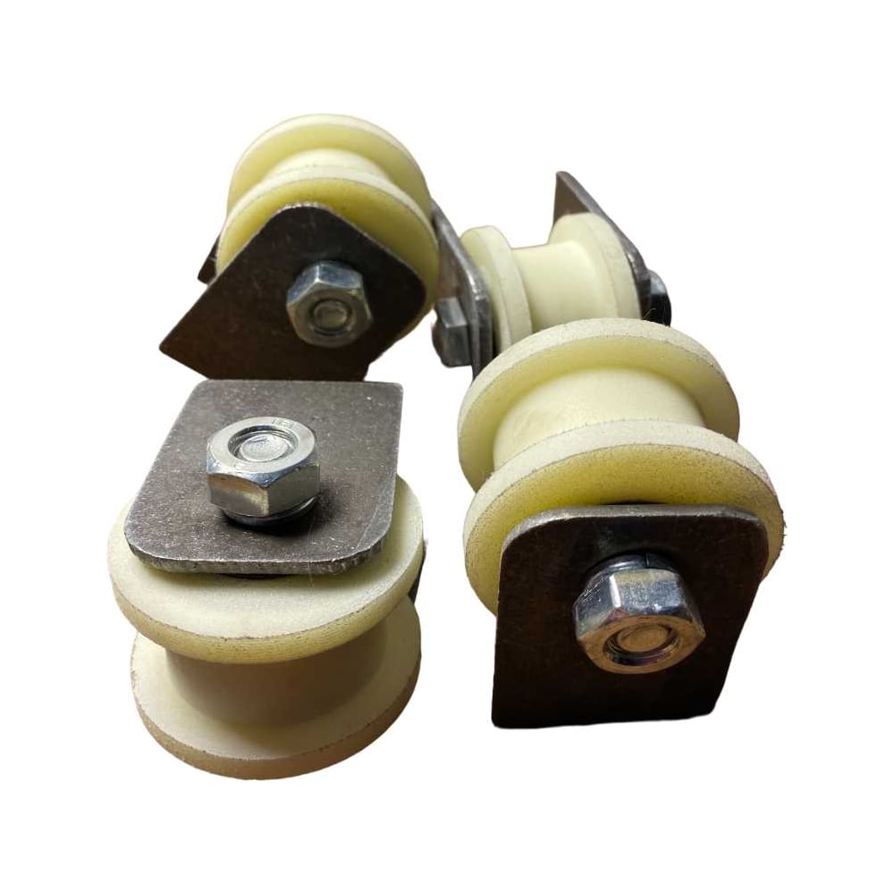 Изображение товара Ролик на пластинах 23 БОЛТА d 50 мм под трубу 20x20 капролон 4 шт.