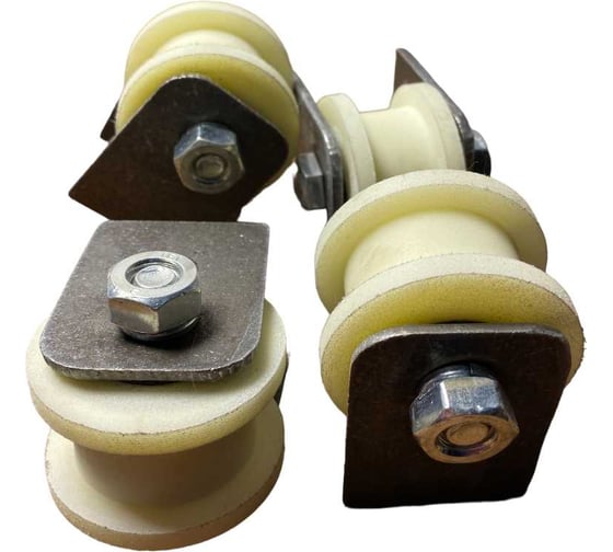 Изображение товара Ролик на пластинах 23 БОЛТА d 50 мм, под трубу 20x20,капролон 4 шт. 2527