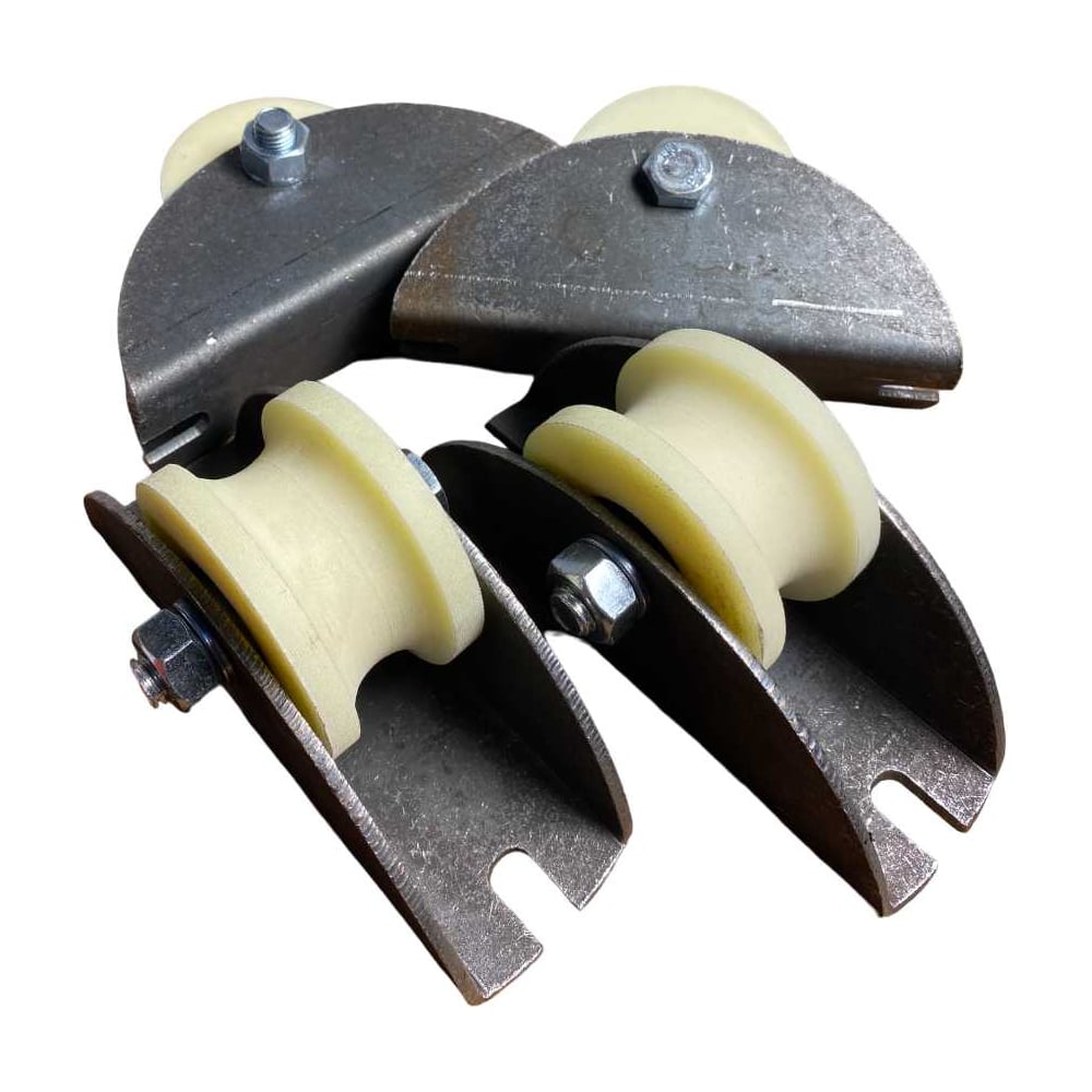 Изображение товара Ролик на платформе 23 БОЛТА d 70 мм для труб 3/4 капролон 4 шт