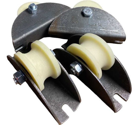 Изображение товара Ролик на платформе 23 БОЛТА d 70 мм, под трубу 3/4, капролон,4 шт 2709