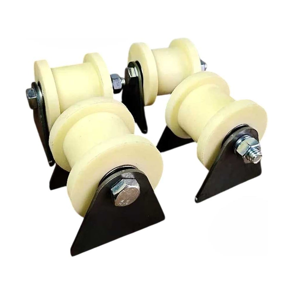 Изображение товара Ролик на пластинах 23 БОЛТА d 70 мм для трубы 40x40, капролон, 4 шт