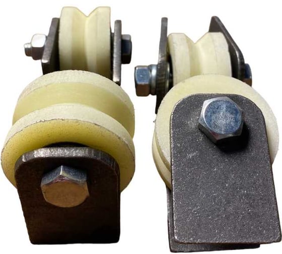 Изображение товара Ролик на пластинах 23 БОЛТА d40мм, под угол ,капролон 4 шт. 2414