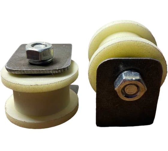 Изображение товара Ролик на пластинах 23 БОЛТА Р2527, d50 мм, под трубу 20x20, 2 шт. 22175