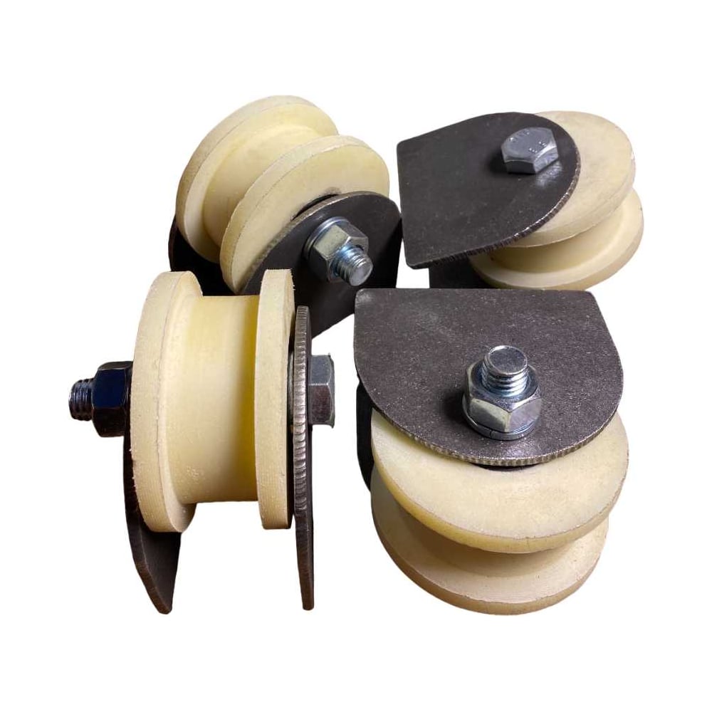 Изображение товара Ролик на пластинах 23 БОЛТА d 70 мм под трубу 20x20 4 шт