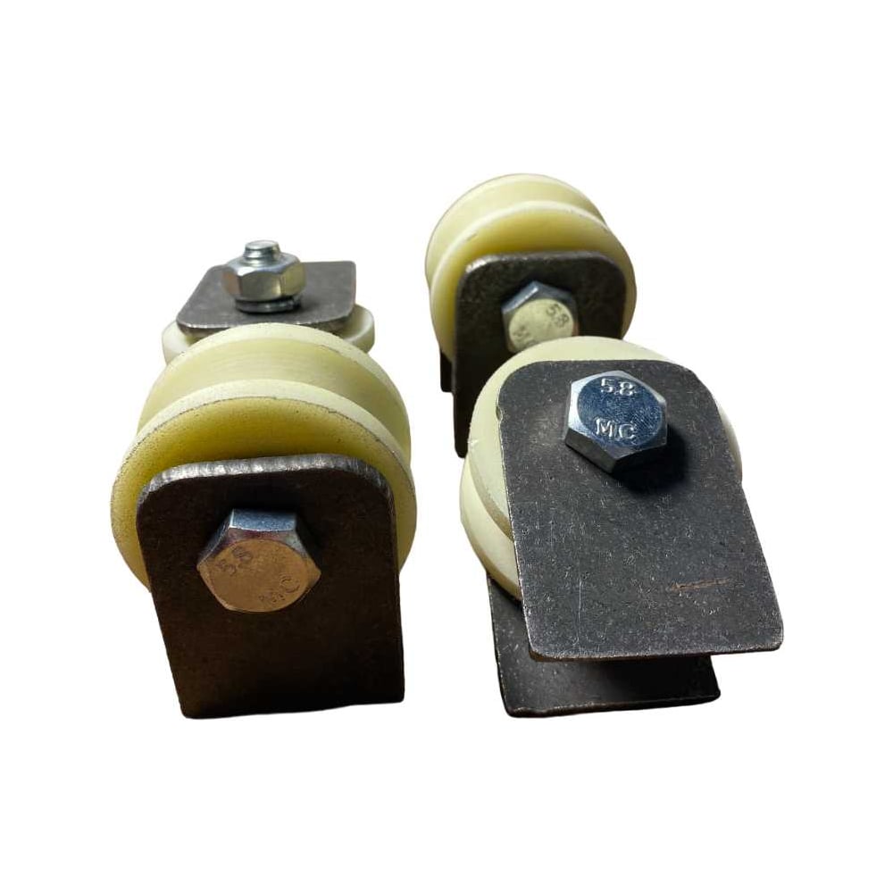 Изображение товара Ролик на пластинах 23 БОЛТА d50мм капролон под угол, 4 шт