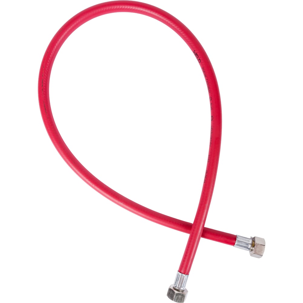 Изображение товара Газовый рукав красный для плит и котлов Weld 1 м 15 мм гайка-гайка